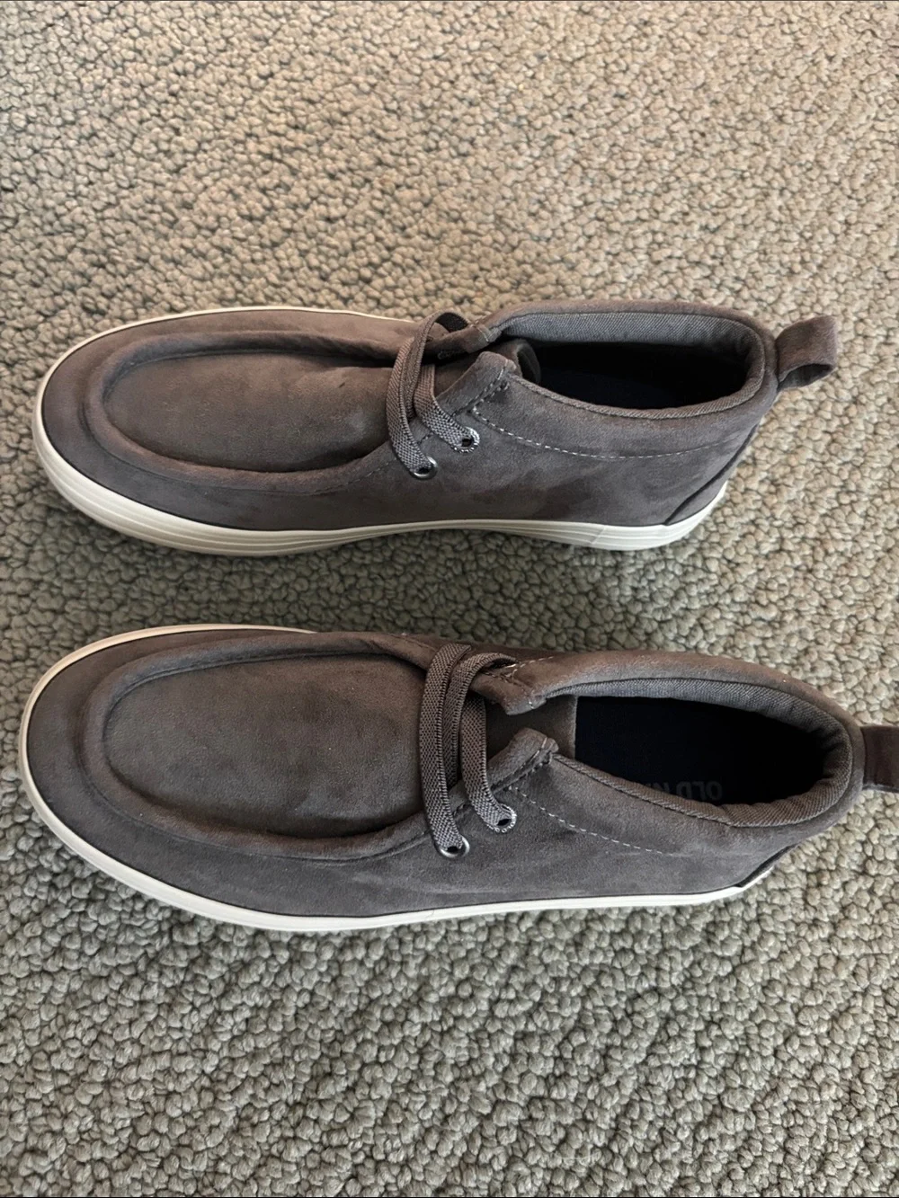 Old Navy Gray Suede-Look Kids Lace-Up Casual Sneakers